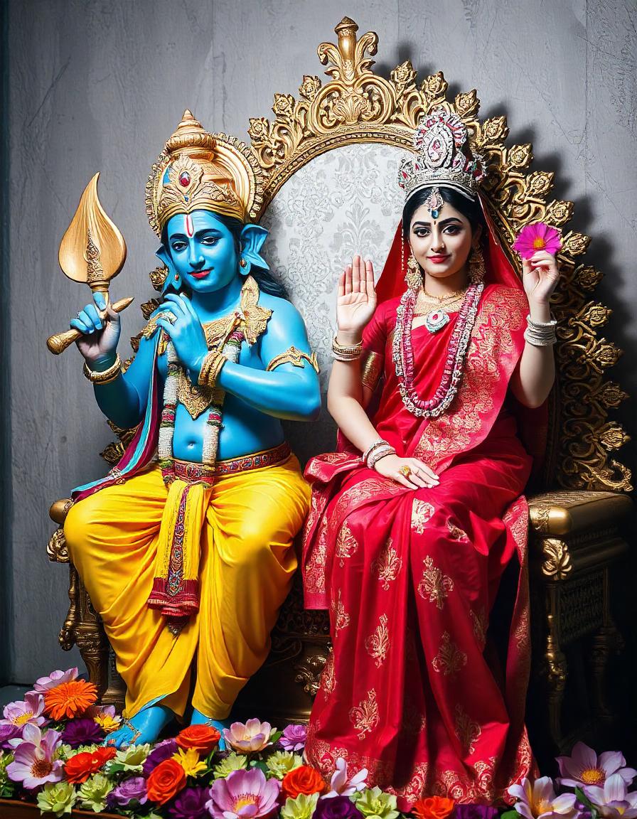Satyanarayan Bhagwan Ki Aarti in Hindi and English lyrics 1 vishnu ji with lakshmi ji